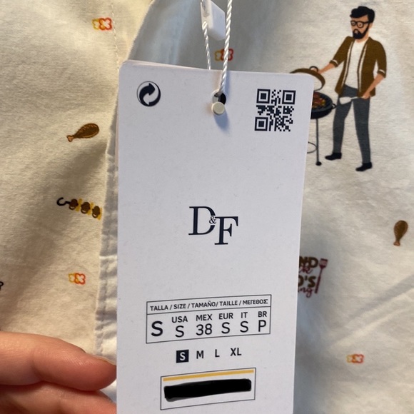 NWT Denim & Flower Dad Grilling Button Down 100% Cotton - Picture 14 of 14